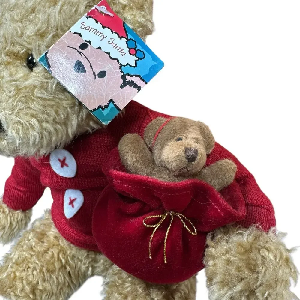 Vtg Russ Avon Bear Collection Sammy Santa Teddy Christmas 9